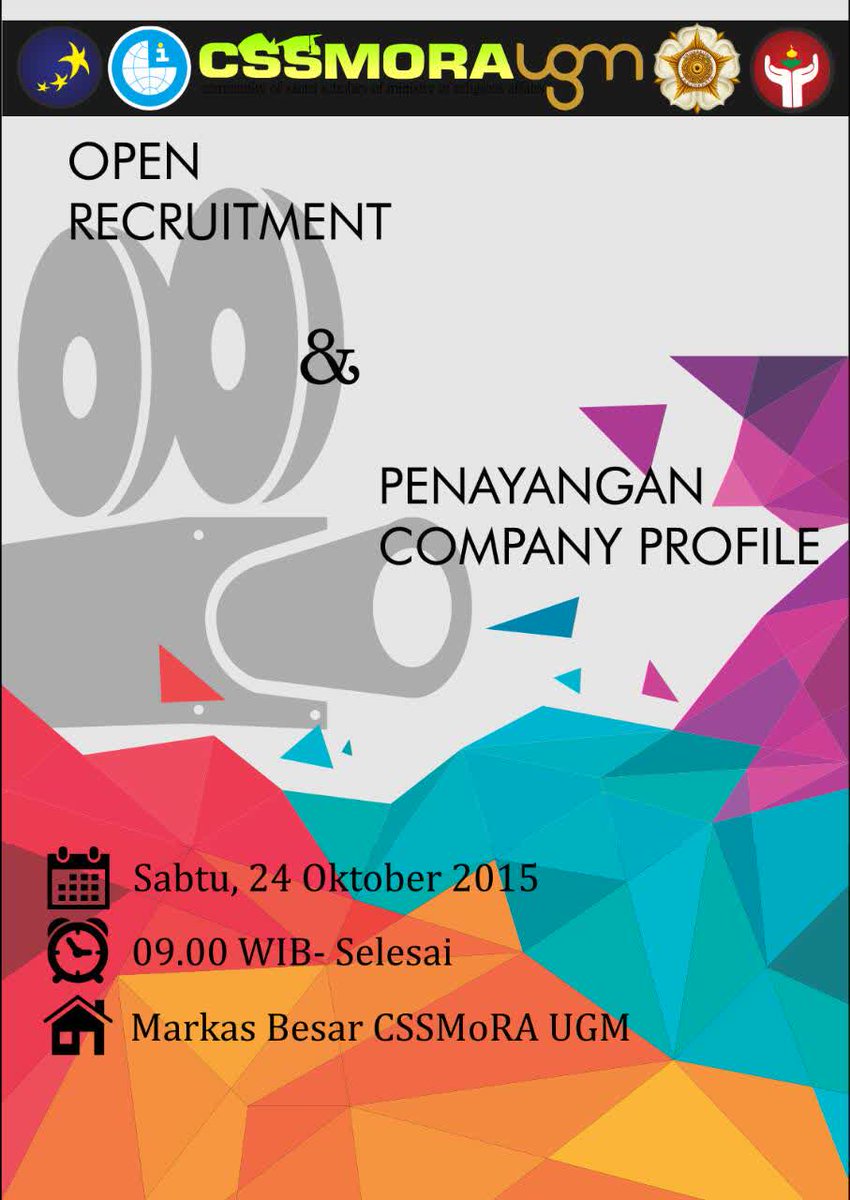 CSSMoRA_UGM's tweet image. CSSMoRA UGM mempersembahkan:
"Penayangan Video Company Profil &amp;amp; OPREC tahap 2"
Sabtu, 24 Oktober 2015
@ Markas Besar