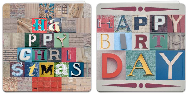 Christmas and birthday Cards made from fragments of Sheffield in #wintergardenpopup #SheffieldIsSuper