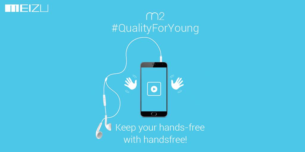 Meizu_India's tweet photo. Keep your hands-free with your #Meizum2 handsfree! #QualityForYoung http://t.co/QeOFGC5lXj