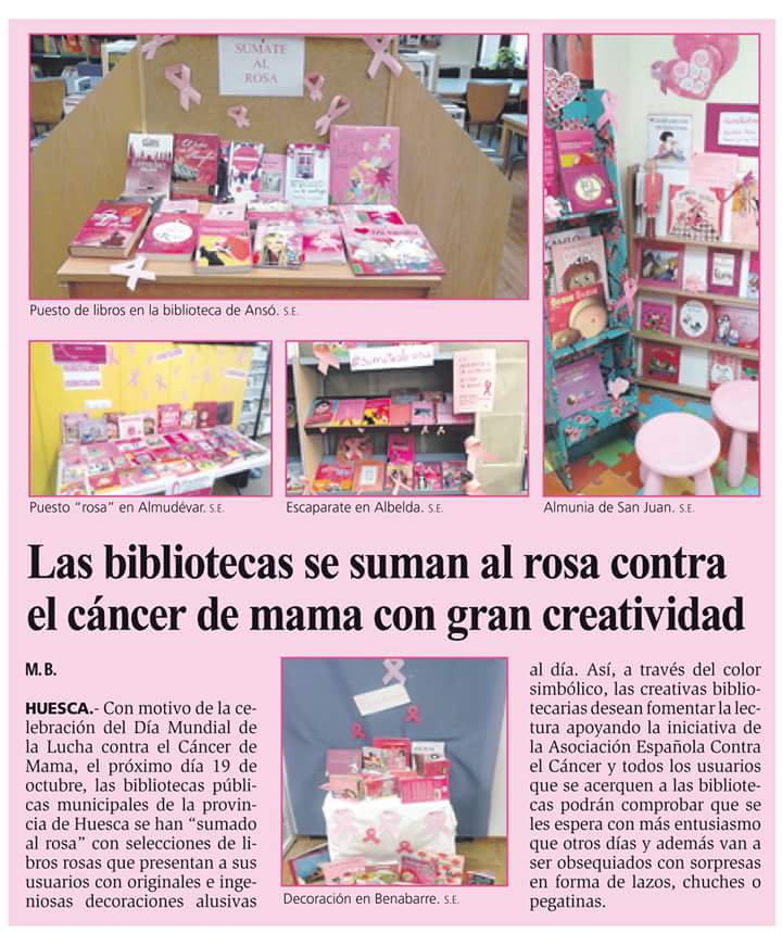 Las bibliotecas de aragón están por #sumatealrosa