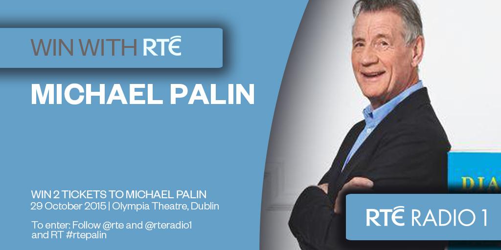 rte's tweet photo. Win 2 tix to Michael Palin at the OIympia Dublin, October 29th. To enter follow @rte &amp; @RTERadio1 + tweet #rtepalin http://t.co/46189wh1EU