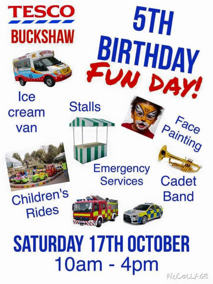 BuckshawTesco's tweet image. Come along to store today to help us celebrate our 5th birthday lots if fun 🎉🎁 @stopforth_paul