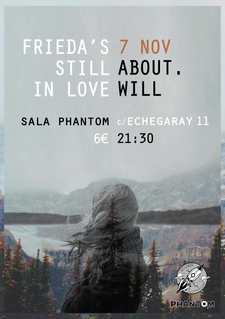 El 7 de nov. volvemos. Junto a frieda's still in love en la sala phantom de Madrid. Nos vemos allí !