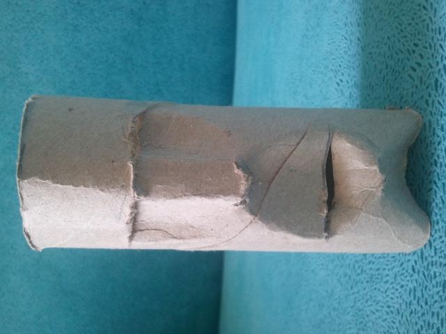 Küçük kızımın "boş tuvalet kağıdı rulosu"ndan yaptığı heykel. Allahım çocuğum "boş" işlerle mi uğraşıyor nedir :))