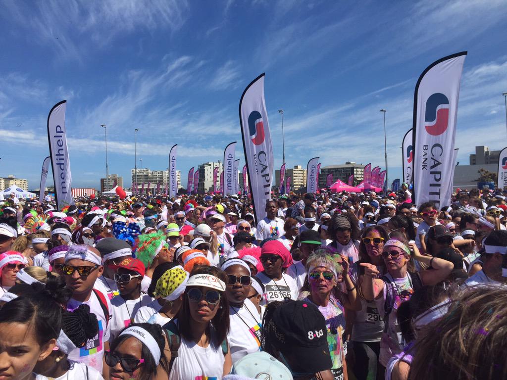 NashuaLTD's tweet image. .@TheColorRunSA gees at the starting line. Can you spot yourself? #CapitecColorRun