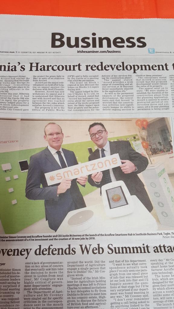 WaterManaged's tweet image. @Istabai Official launch of Smartzone hits the Business press. #smartzone