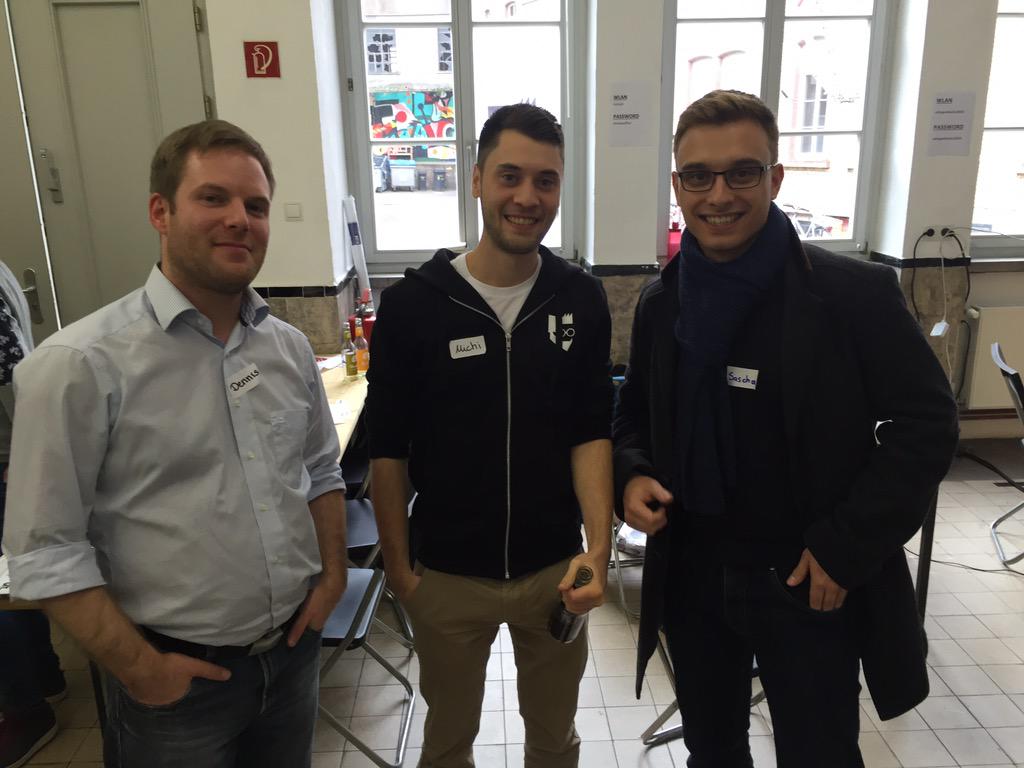 hackerstolz's tweet image. Coole Typen at #refugeehackathon #codeweekue @DennisAhaus @dell_mic