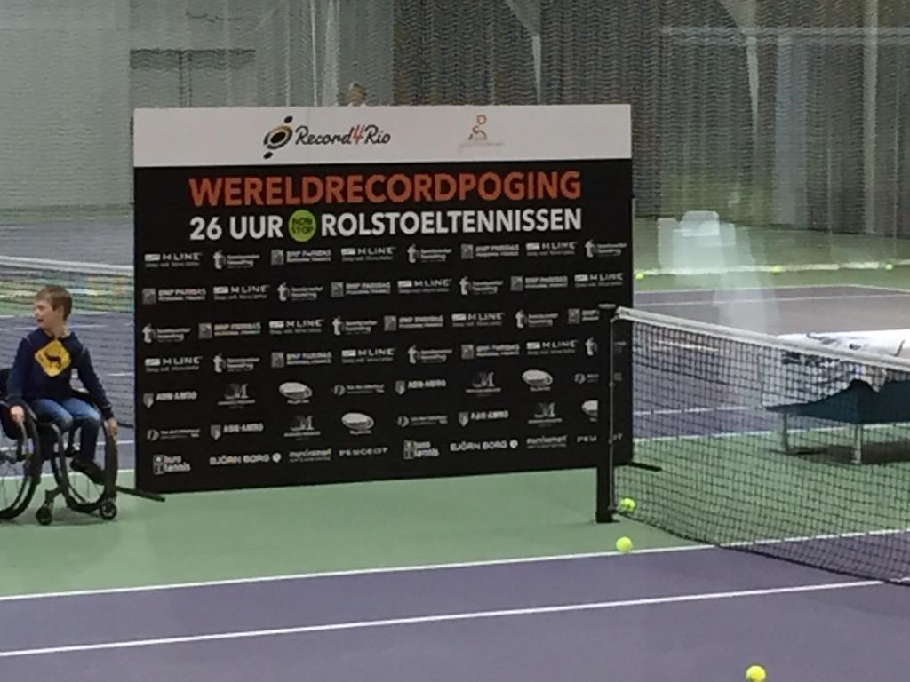 Wereldrecordpoging rolstoeltennis. Hopelijk op weg naar goud voor deze toppers