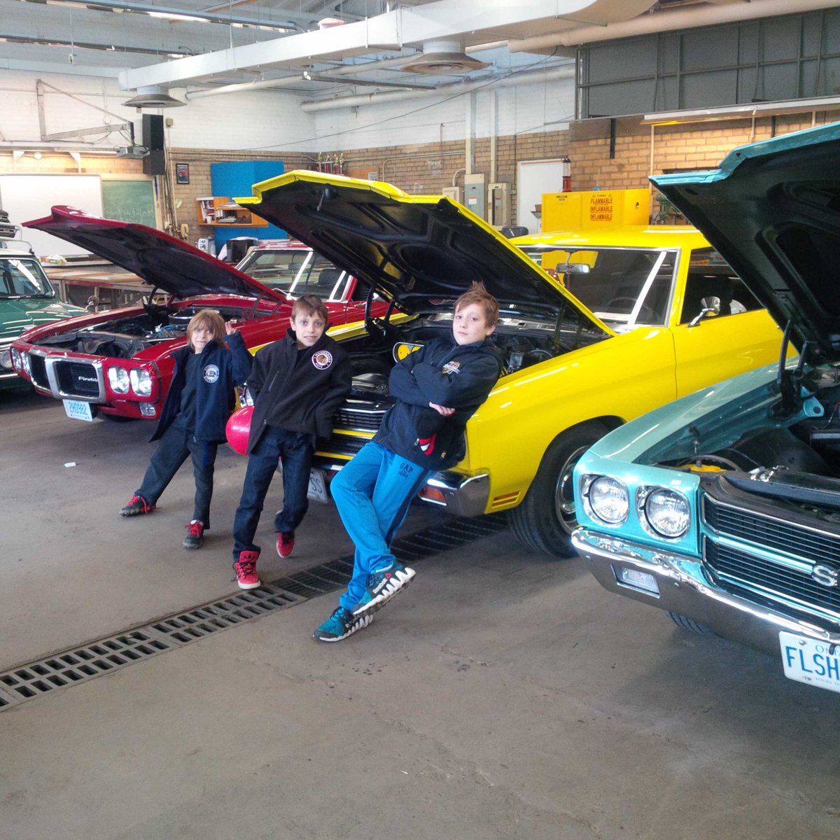 Central Tech 100th Anniversary Alumni Car Show- my boys hanging out!