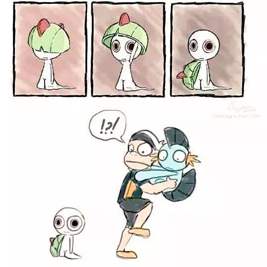 Ralts is ready for Halloween! 🎃