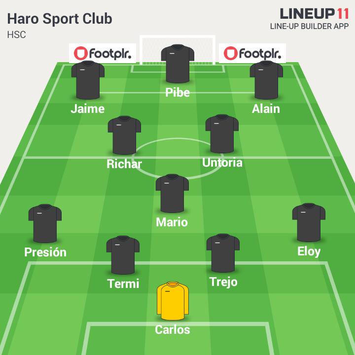 #lineup11 para el <a href="/HaroRegional/">Haro Sport Regional</a> - <a href="/CFRapid/">CF Rápid de Murillo</a> #VamosHaro