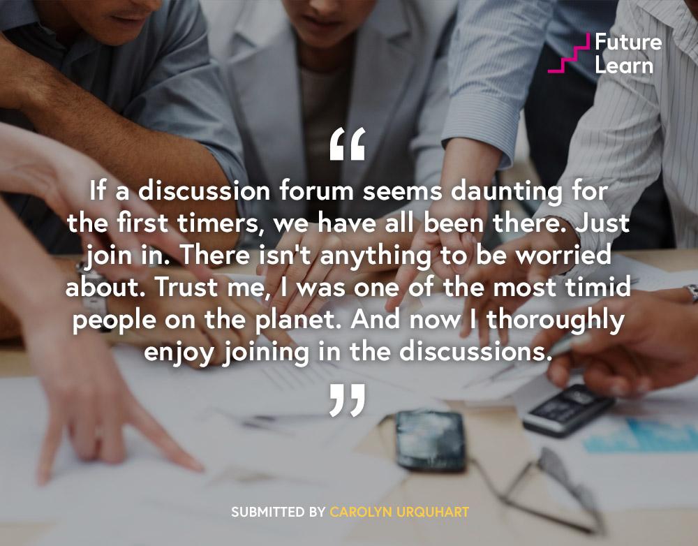 FutureLearn's tweet image. Don&apos;t be afraid to join the conversation! How you downloaded our #guidetolearning yet? bit.ly/FLguidetolearn…