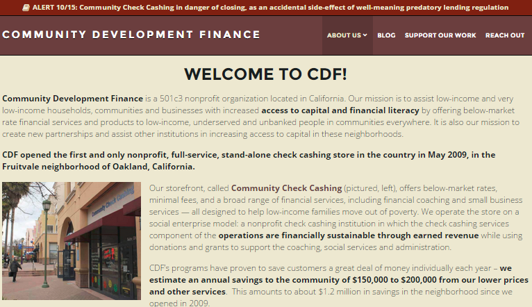 communitydevfin's tweet image. Hello world! Announcing a new website for Community Check Cashing&apos;s parent nonprofit org: communitydevelopmentfinance.org