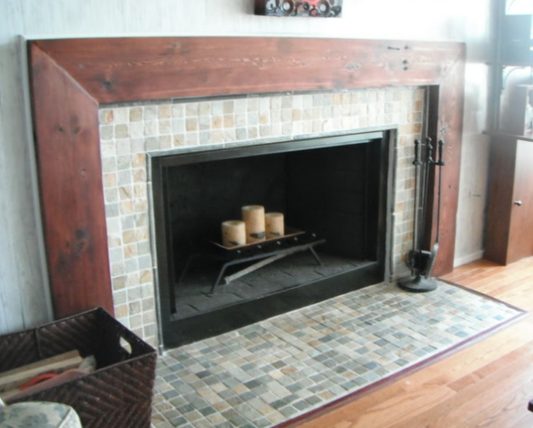 globaltrends's tweet photo. Fireplace Renovation Using #ReclaimedWood #Barkwood Tiles - http://t.co/fYtzG4mBOR http://t.co/ORwlgJ4vBl