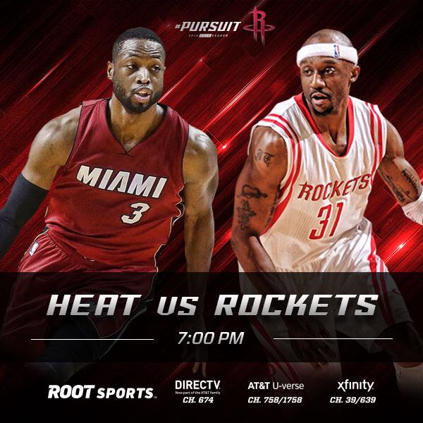 Houston Rockets on Twitter "Game Night! Heat at Rockets preseason action, 7pm tipoff. 📺