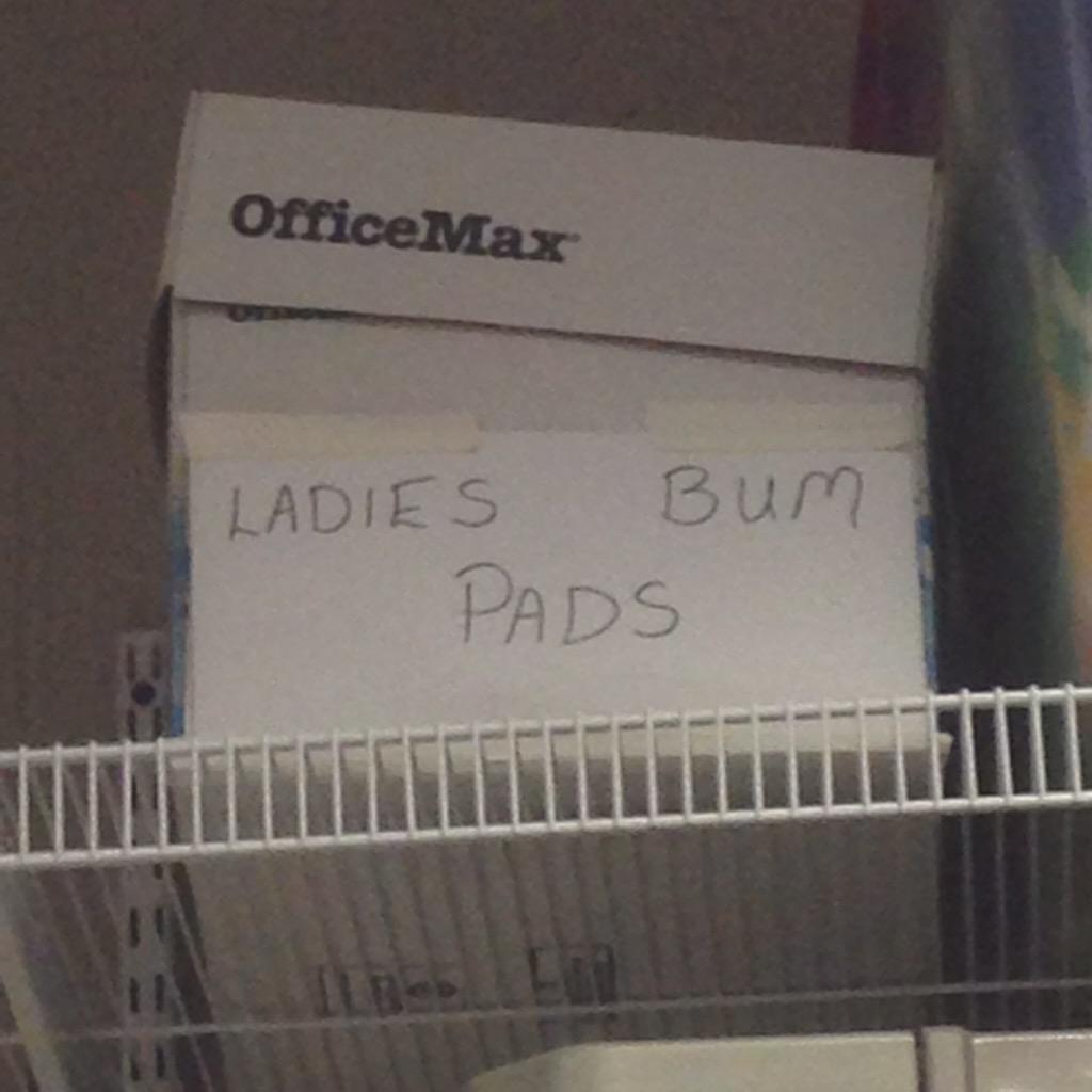 Spoiler alert: we will be wearing ladies bum pads.