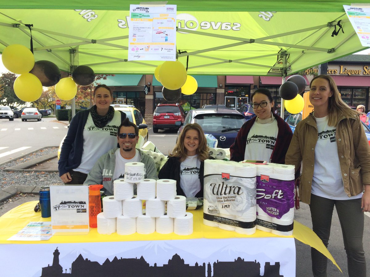 theprodigygroup's tweet photo. You’ve got an hour left to donate to #TPtheTown! Visit us at @saveonfoods  Vic West! #ItsYourRollToGive http://t.co/G09GYoRm8O