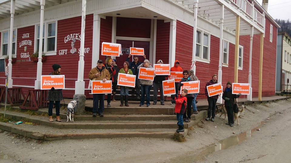 My Dawson City supporters threw a parade today. Thank you for your support! #elxn42 #Ready4Change