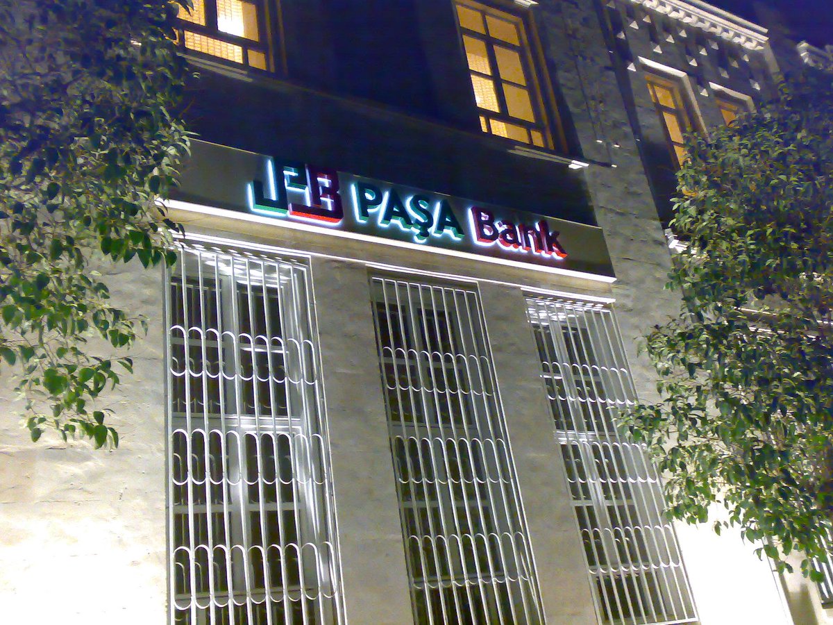 Paşa bank üçün hazırladıgımız fasad lövhəsi.