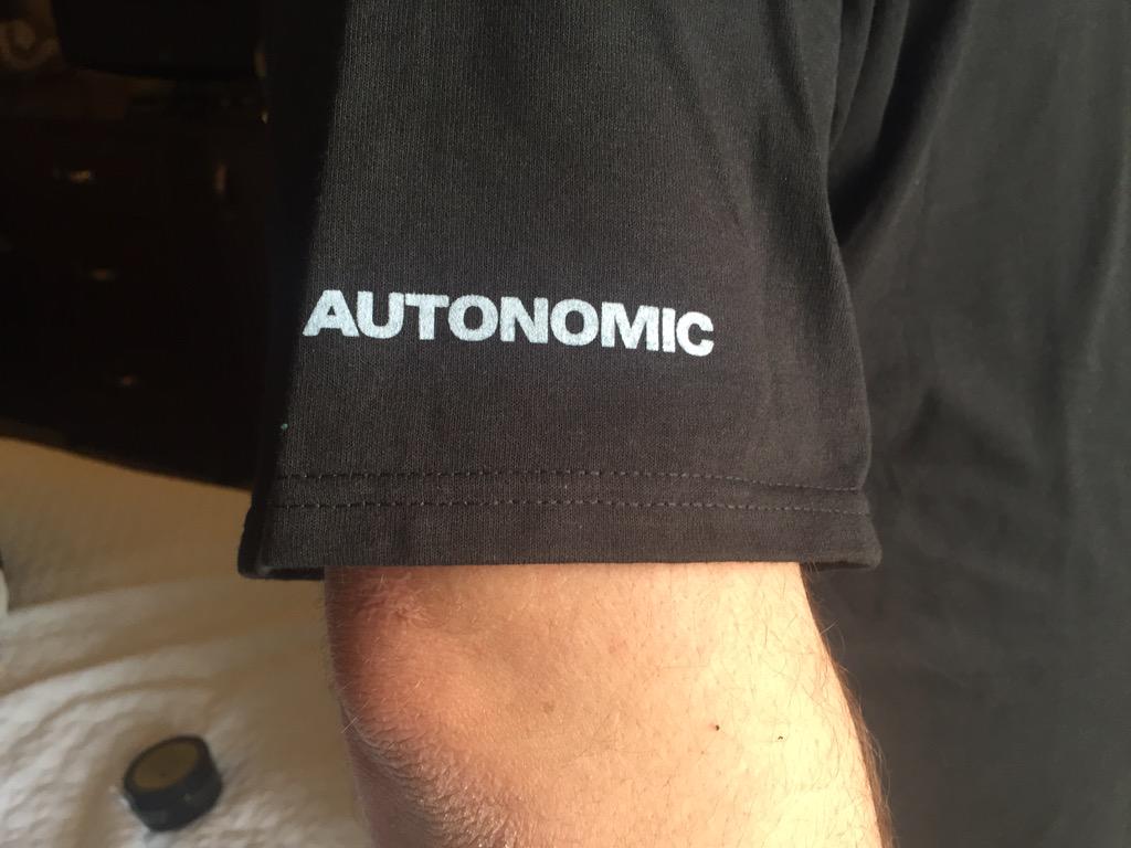 GomersGarage's tweet photo. Enjoyed the show - wearing my fav souvenir home. Thanks @Autonomic_Inc and
@CEDIA #centralsound #CEDIA15 http://t.co/kwfGVFMCXP