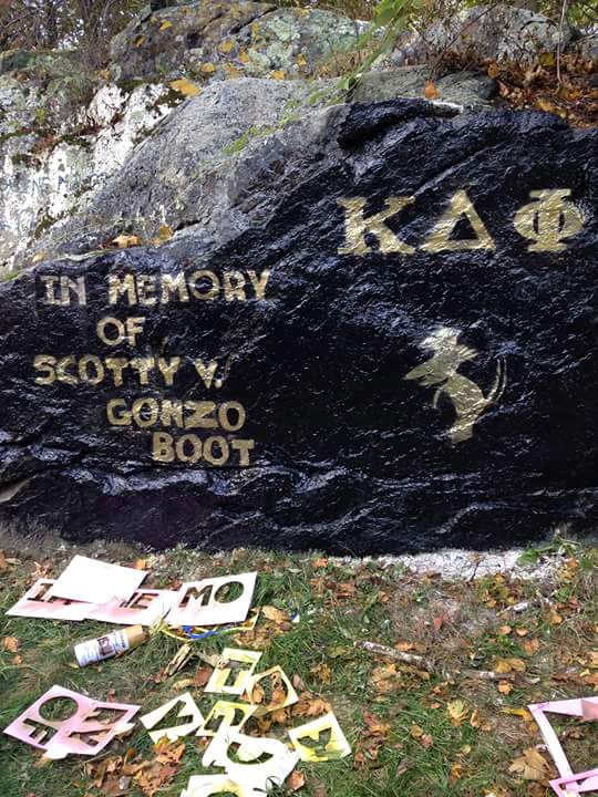 The new symbol of the proud Epsilon chapter! If something is broken or defaced, we do not cry. We rebuild.