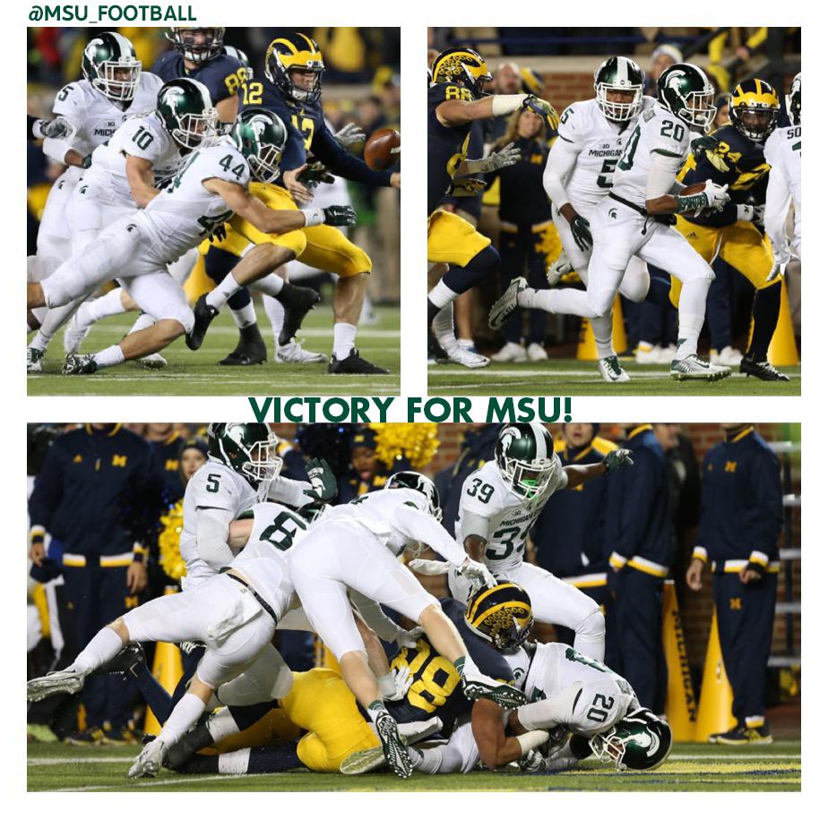 MSU_Football's tweet image. Just in case you left the stadium early, here is how @MSU_Football beat Michigan as time expired. #ReachHigher