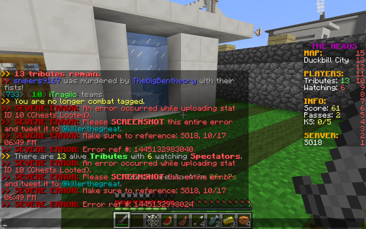 BlahPlayer123's tweet photo. @killerthegreat SG18, 10/17, 6:49PM...Error messages http://t.co/Bc3hR5sutm