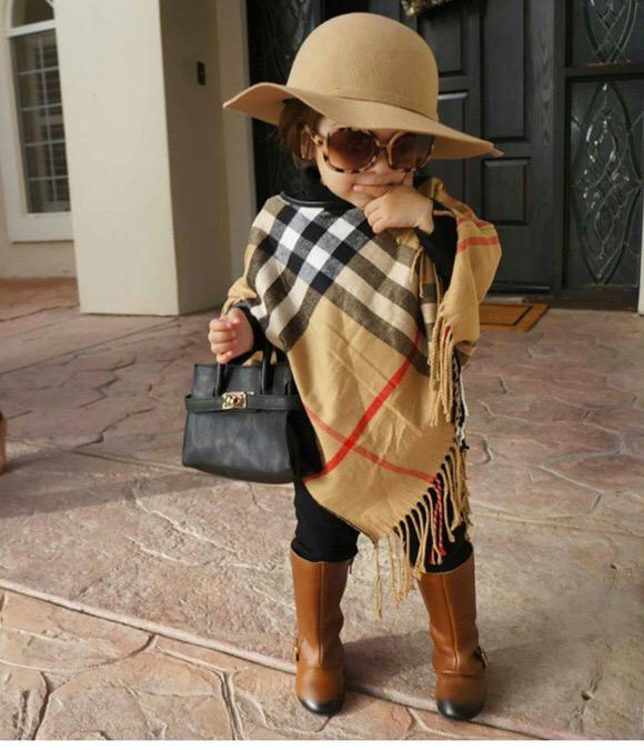 burberry inspired poncho