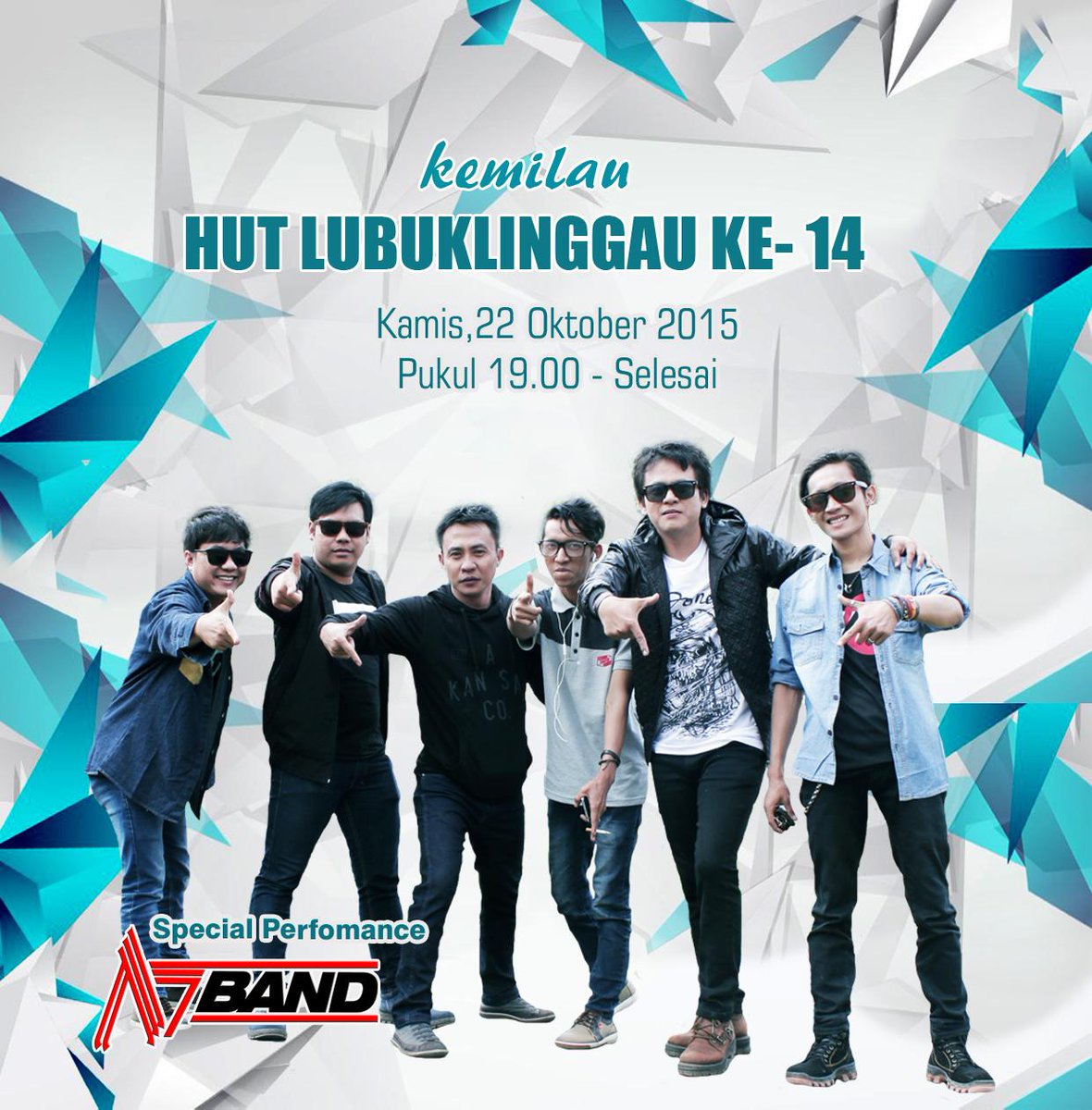 4 Hari Lagi....HUT KOTA LUBUKLINGGAU ke 14 Special Performance <a href="/a7band_id/">A7 BAND</a>  Kamis 22 Oktober 2015 @lubuklinggau