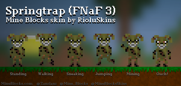 Mine Blocks Skins on X: Springtrap (FNaF 3) skin by RioluSkins