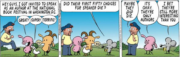 PearlsComics's tweet photo. Pearls Before Swine comicstrip for Monday, August 24th, 2015.
"Only Authors." http://t.co/ahBB621UNJ