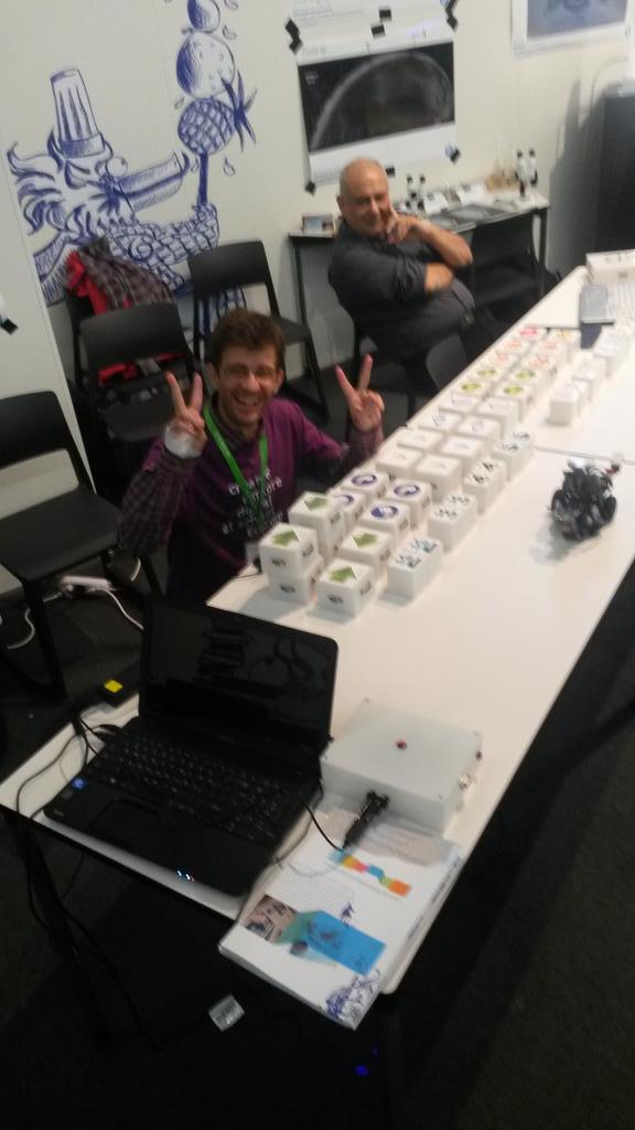 idemangeat's tweet image. @cubescoding ready for the final day in #cof15 in #frankfurtbookfair with @thinkwthings #edtech #openedchallenge