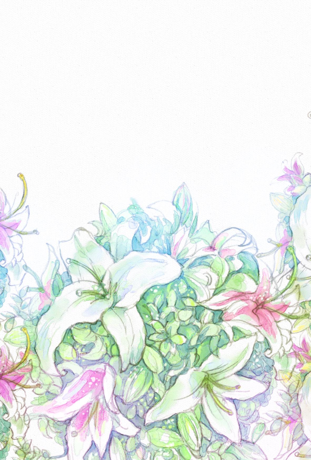 Nimoo Art ユリ壁紙を描いてみた 鉛筆下書き デジタル着色 好きならご自由にどうぞ １ イラストの森 イラスト基地 イラスト完成 絵描きの集い 絵描きさんと繋がりたい アナログ イラスト塾 Http T Co Misp2vd0gb Twitter