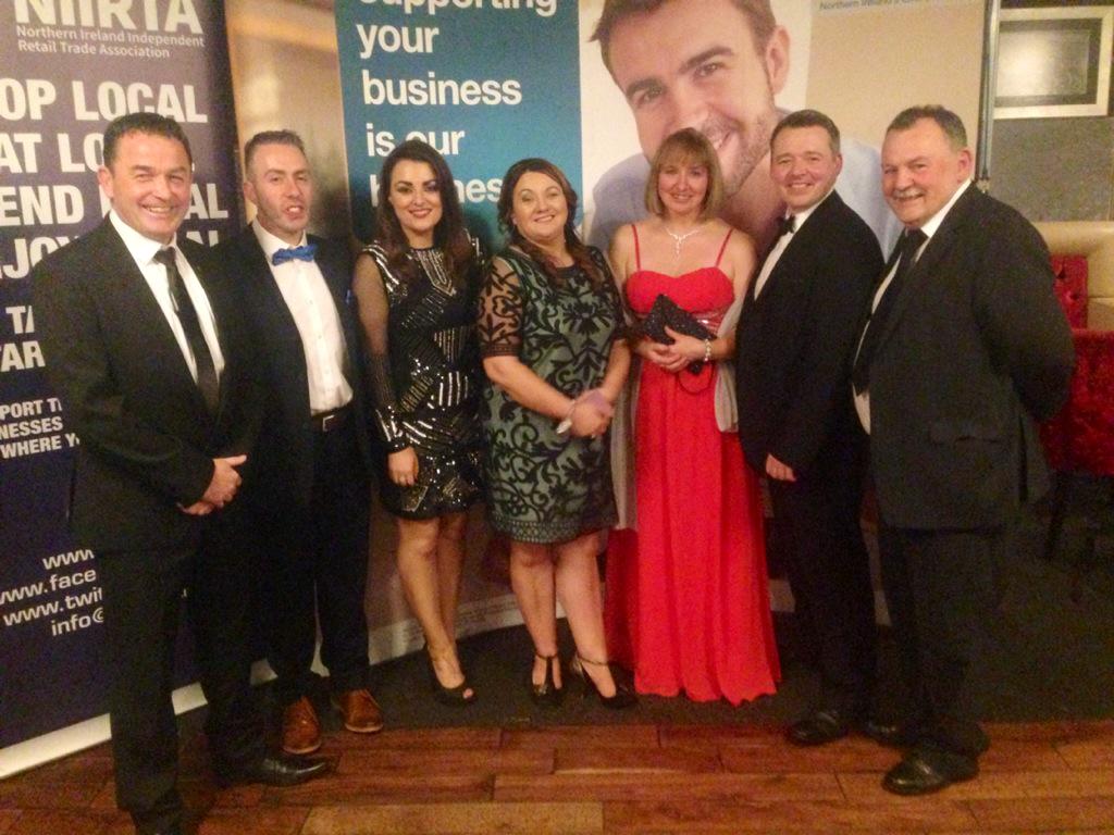 The <a href="/sinnfeinireland/">Sinn Féin</a> team at the Strabane Business Awards. Congrats to all the winners &amp; to those nominated. #SBA15