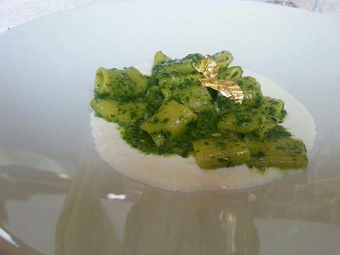 Federcuochi's tweet photo. Mezzi paccheri rigati rummo 152 con pesto di rucola e fonduta di monteveronese di Paolo Forgia da Verona #forzarummo http://t.co/gL0NsWC2eC
