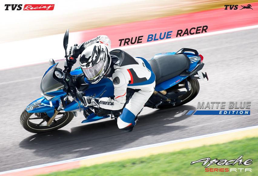 Tvs Apache Rtr 180 Abs Matte Blue