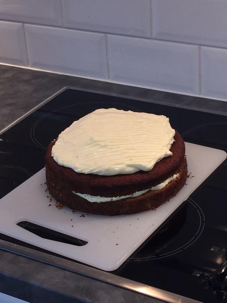 Following on from the fruit cake, this time a Carrot Cake #timeonmyhands