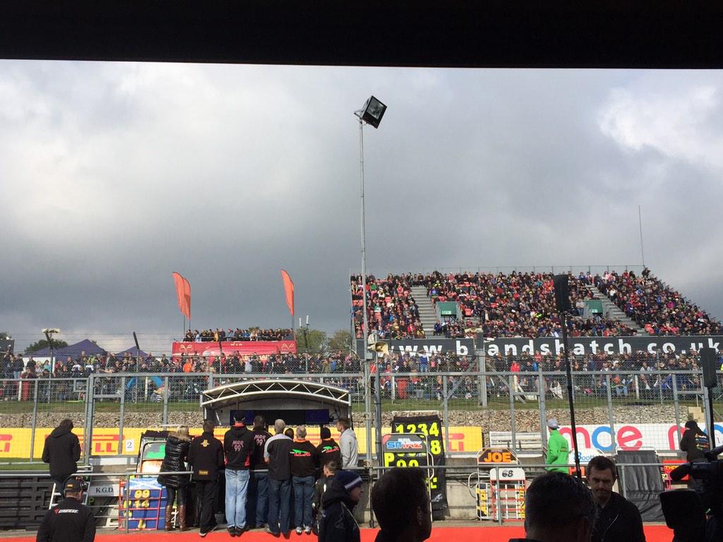 All set for race 2 at 12.30pm <a href="/JoshBrookes/">Josh Brookes</a> will start from POLE &amp; <a href="/KubaSmrz96/">Kuba Smrz</a> will start from P10.