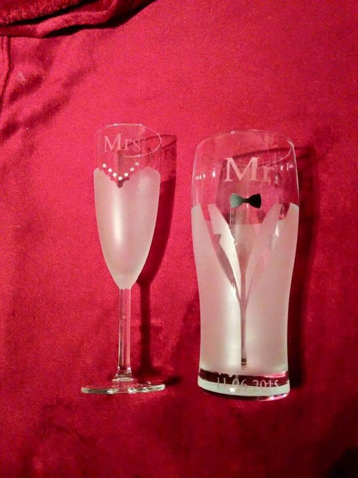 Simply Etched Ltd On Twitter Etched Bride And Groom Glasses