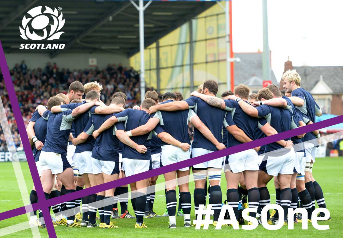 Scotlandteam's tweet image. We're all in this together. Tweet us to show your support for @Scotlandteam ahead of their #RWC2015 QF clash! #AsOne
