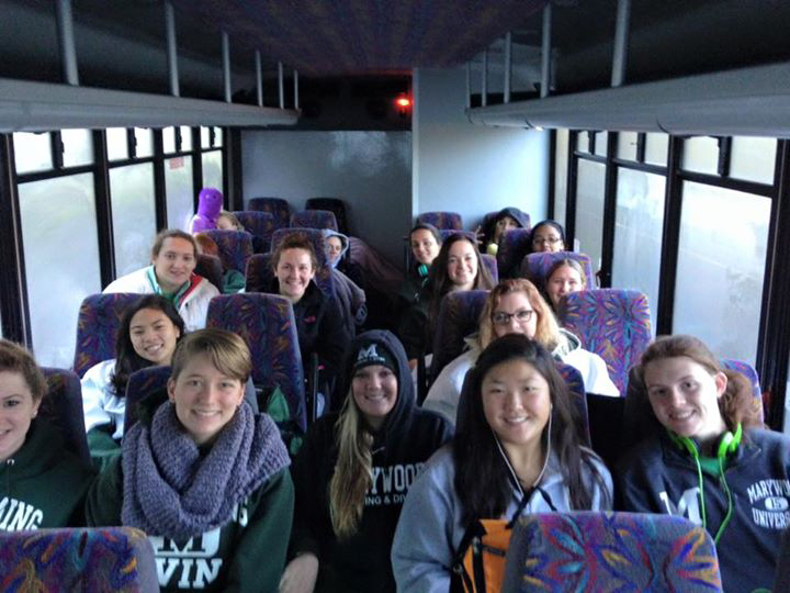 MarywoodSD's tweet photo. Our women's team on their way to Cazenovia, good luck ladies! http://t.co/nPEMOkI1Ik