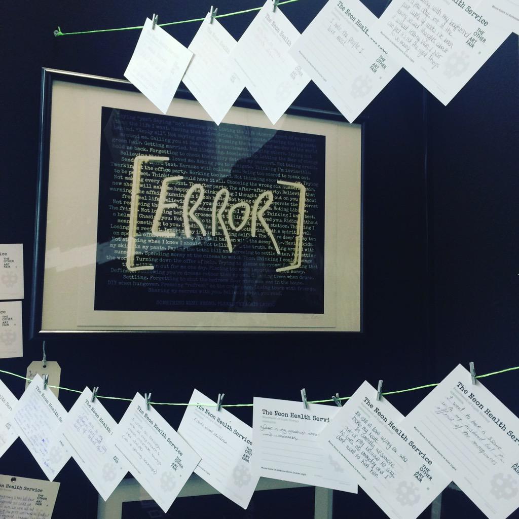 TheOtherArtFair's tweet photo. Confessions from The Green Room #TOAFis10 http://t.co/r2NYmKyIj1