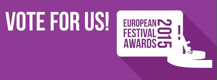 Juhu, nominiert beim #europeanfestivalaward! Hier kann man für uns Voten :) surveymonkey.com/r/TLB8Z6C #nuke15
