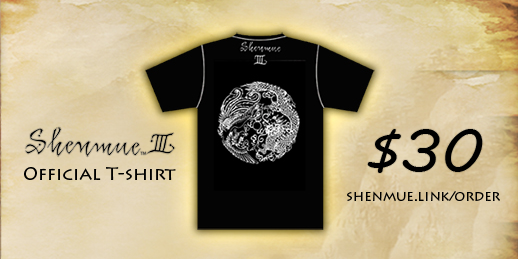 TeamYu's tweet photo. Have you ordered your official #Shenmue3 T-shirt? All profits fund the game's development: http://t.co/4Tojwmc2VP http://t.co/Dde0Lhlw0z