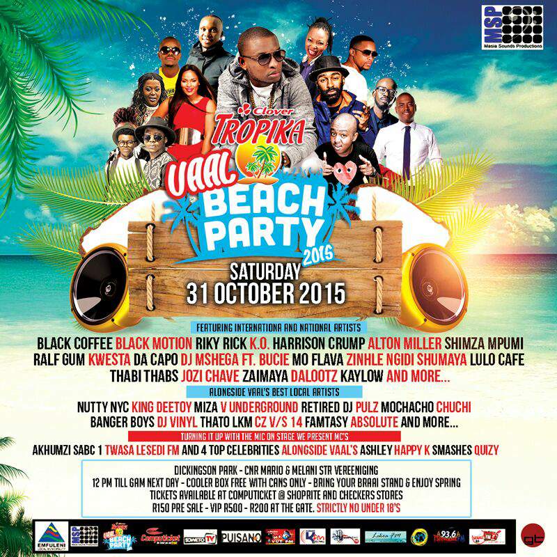 BlackBoldSA's tweet photo. Tropika Vaal Beach Party 2015 http://t.co/s14DJusLrp