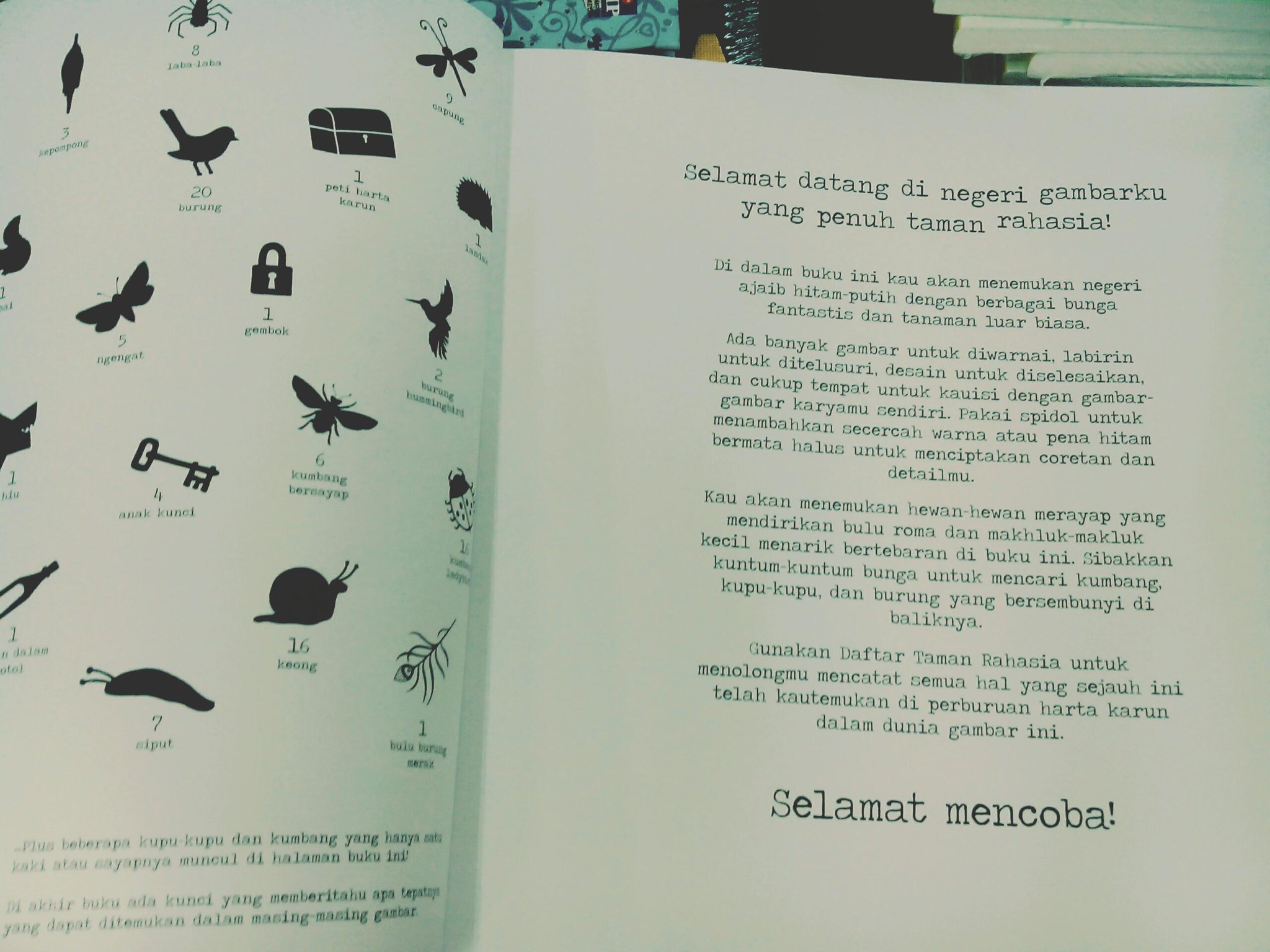 Gramedia Samarinda On Twitter Coloring Book SECRET GARDEN An Inky Treasure Hunt And Colouring Tco U1i5vlZpDE