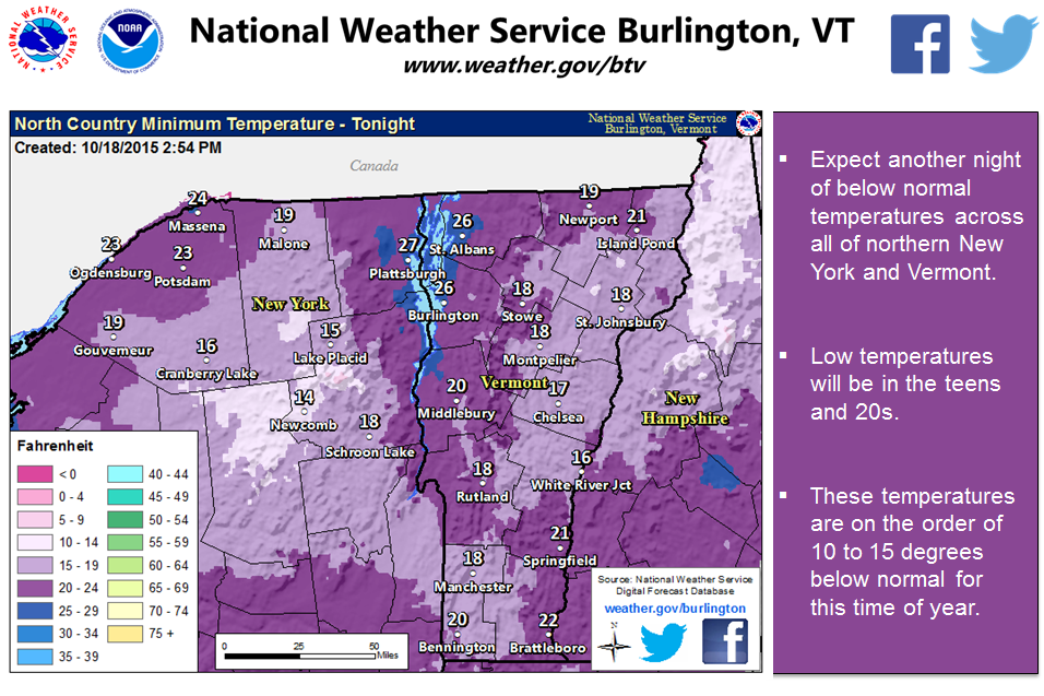 Vermont Weather (Burlington, Brattleboro, Washington progressive, profile, song) (VT) Page