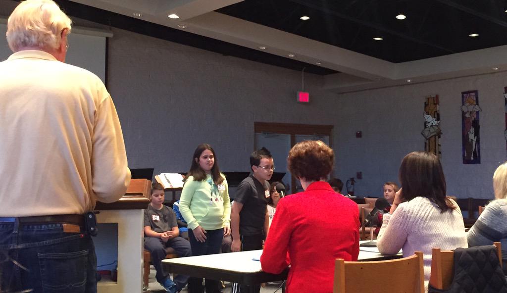 jellarriaga's tweet image. Junior taking on yet another spelling bee #palmssweaty #kneesweak #armsheavy