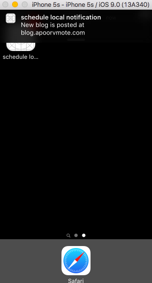 apoorvmote's tweet photo. Schedule &amp; reschedule local notification #swiftlang http://t.co/4Qhodcbej1 http://t.co/CwFBgLbe5E