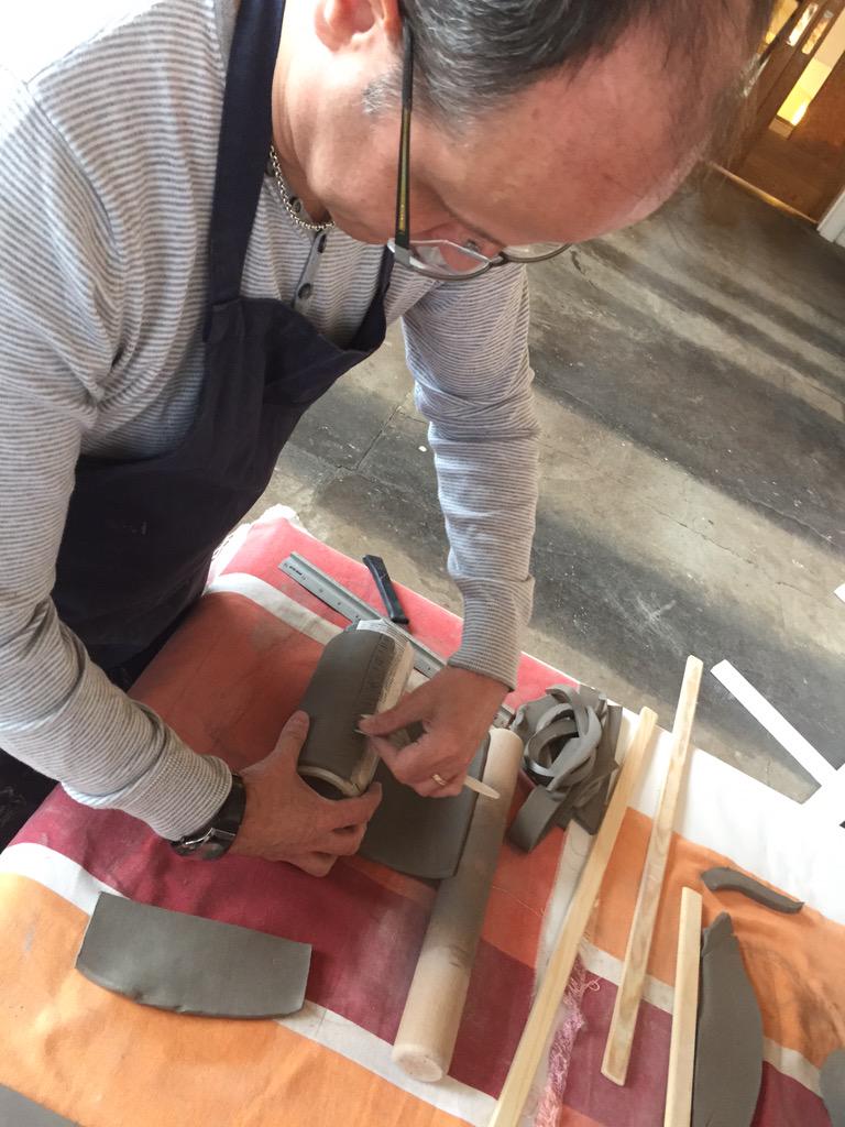 joleeworld's tweet image. Fab #ceramic #SlabBuilding #workshop @sunnybankmills today, well done class!